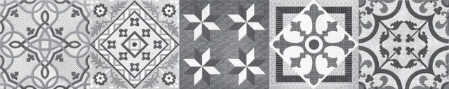 Listel carrelage mural gris l.4.5 x L.60 cm - Sacha