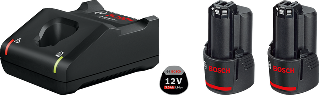 Pack 2 batteries 12V 3ah + chargeur - 1600A019RD BOSCH PROFESSIONAL PRO