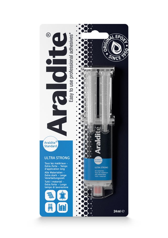 Colle époxy prise progressive standard bleu 24 ml - ARALDITE