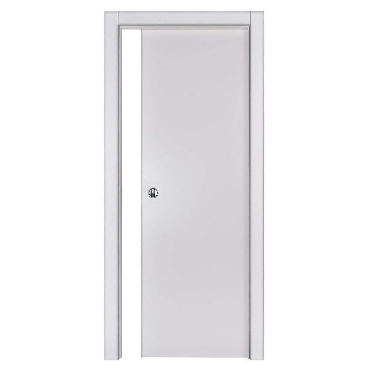Porta interna scorrevole Bach in MDF colore bianco, L 70 x H 210 cm, apertura reversibile - 3
