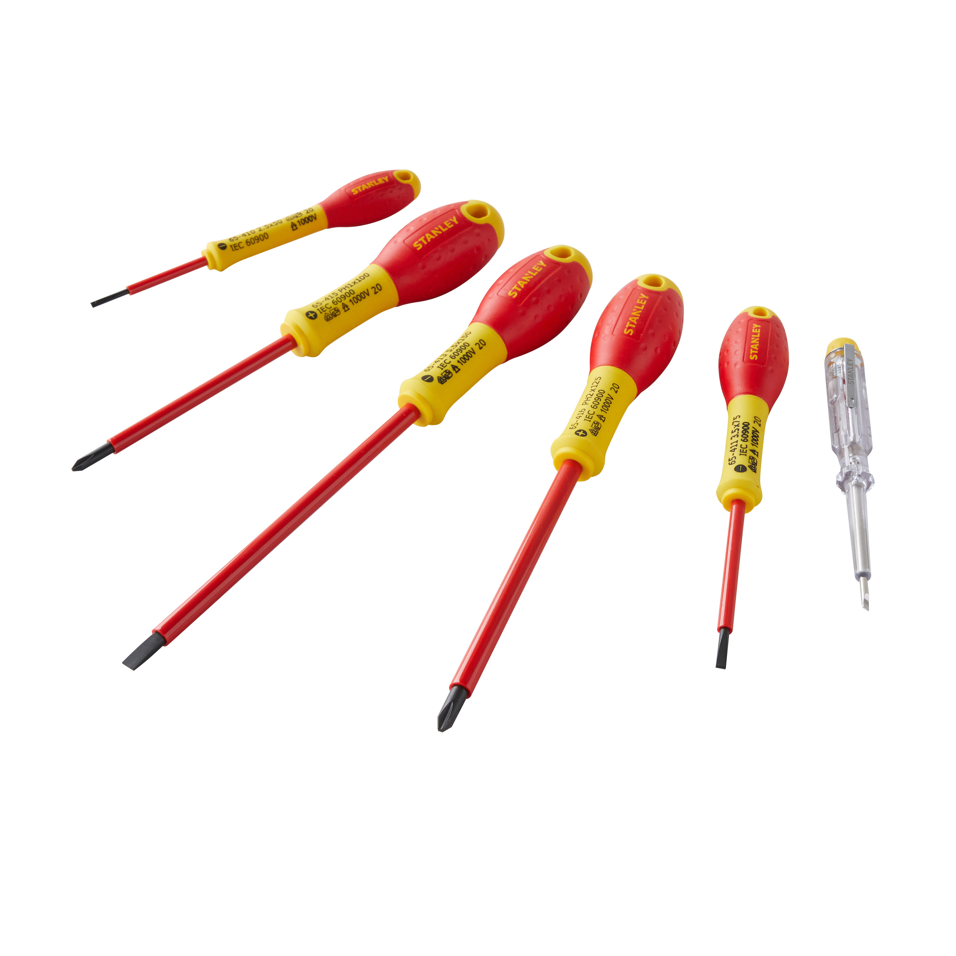 Jeu de 6 tournevis isolés 1000V STANLEY FATMAX