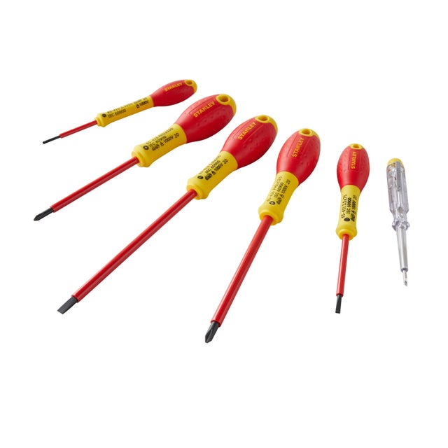 Jeu de 6 tournevis isolés 1000V STANLEY FATMAX