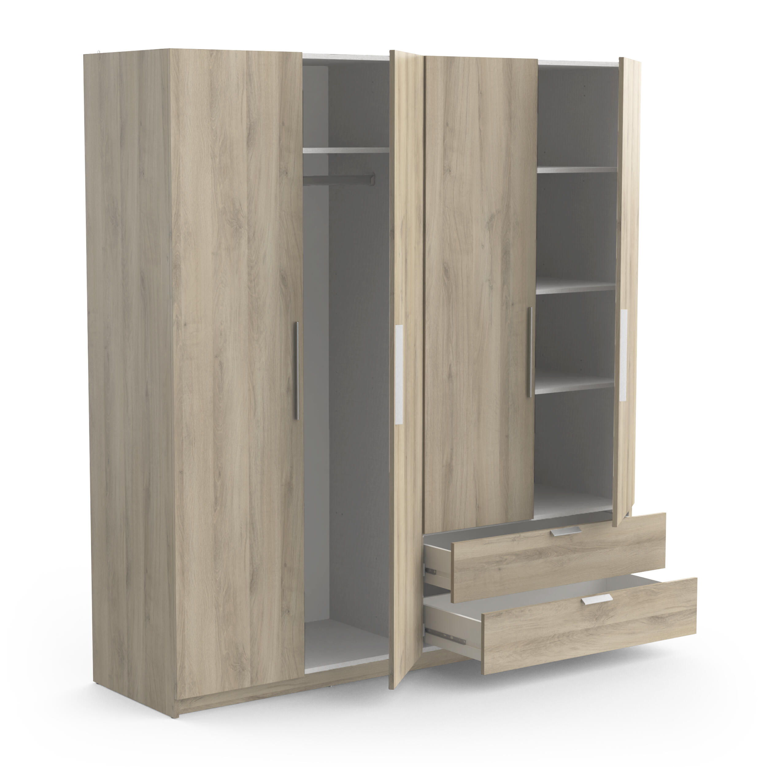 Armario puerta abatible Glory 178.1x191.5x51.4cm roble - 5