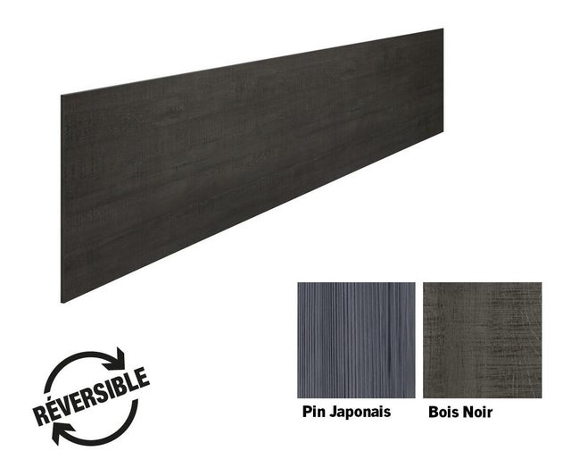 Crédence stratifié imitation bois Bois noir / Pin japonais L.307 x l.64 cm ép.9,20 mm