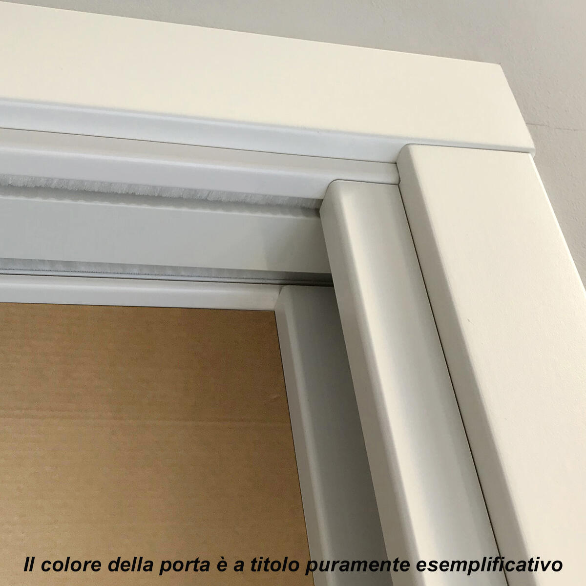 Porta interna scorrevole Bach in MDF colore bianco, L 70 x H 210 cm, apertura reversibile - 6