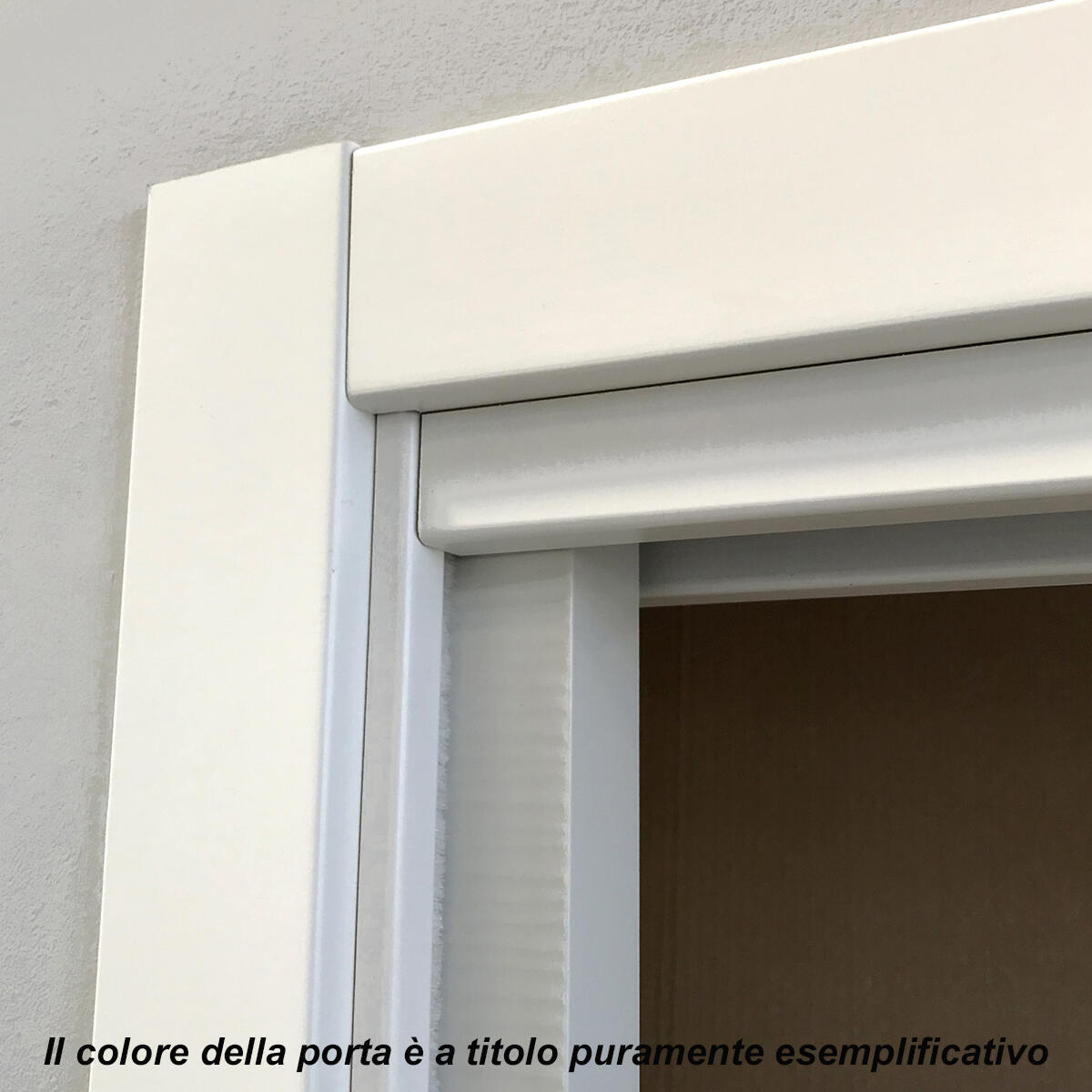 Porta interna scorrevole Bach in MDF colore bianco, L 70 x H 210 cm, apertura reversibile - 5