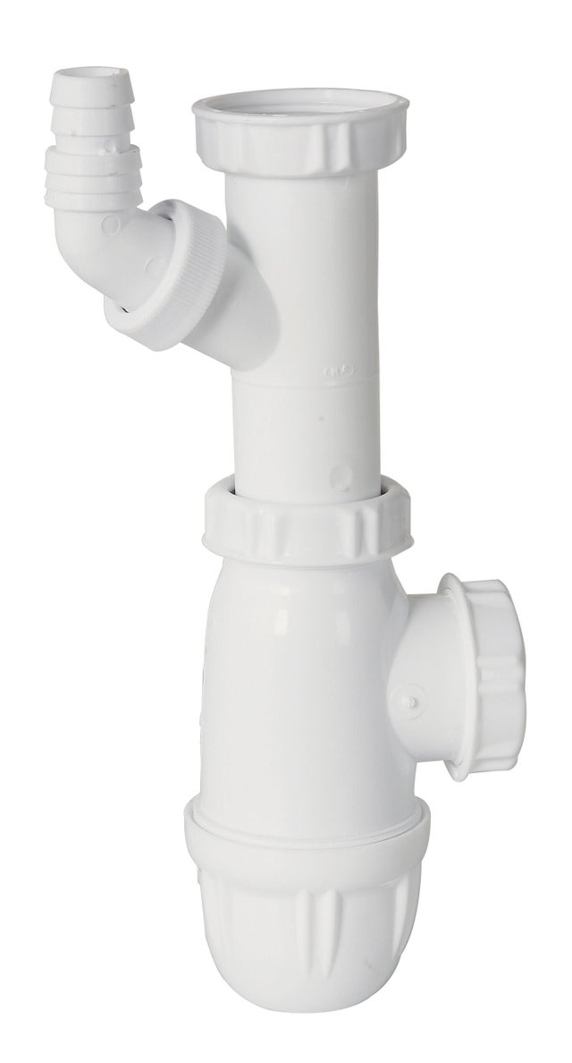 Siphon pour évier 1 cuve Diam.40 mm réglable en hauteur blanc NF - VALENTIN