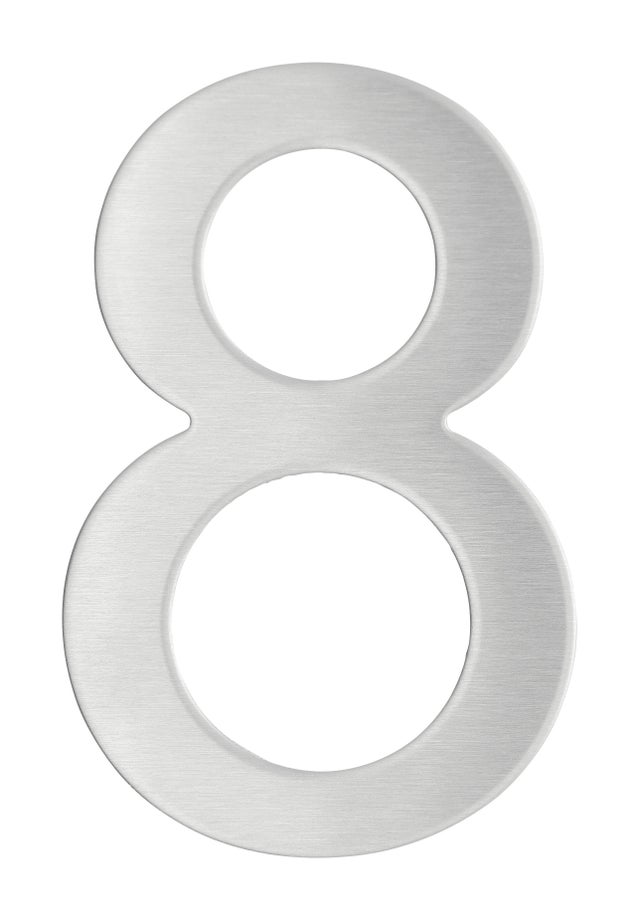 Chiffre 8 en inox adhésif H.76 mm - THIRARD