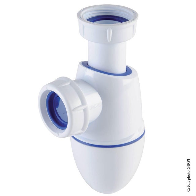 Siphon pour lavabo et bidet Diam.32 mm réglable en hauteur blanc NF - NICOLL Easyphon