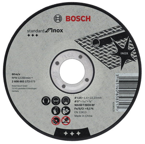 Disques à tronçonner pour inox Diam.125 mm lot de 10 - BOSCH - 4
