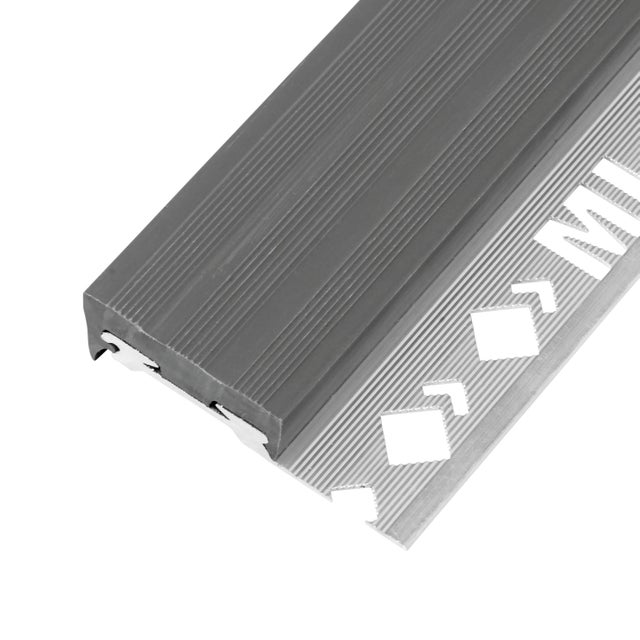 Nez de marche carrelage Ep.11 mm PVC gris L.2,50 m