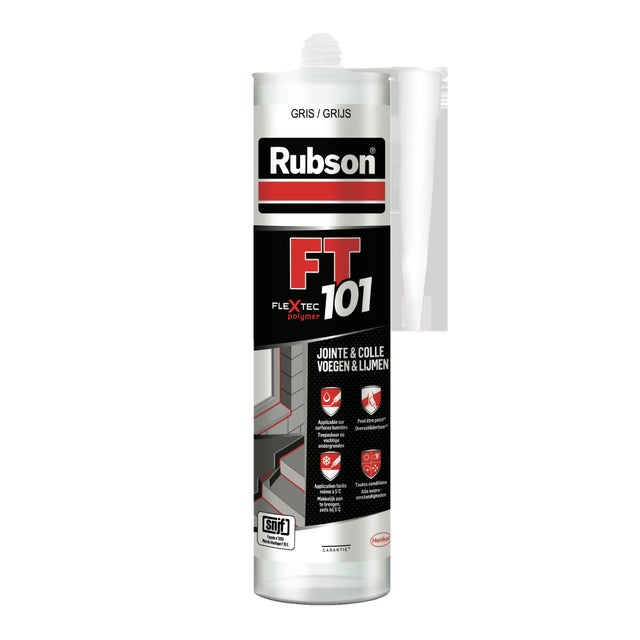 Mastic multi-usage gris 280 ml Ft101 - RUBSON