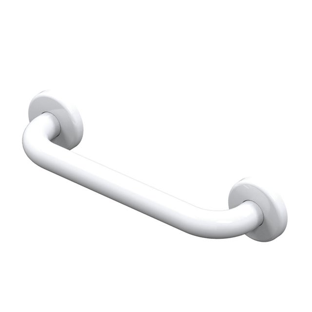 Barre d'appui droite 30 cm acier inoxydable recouvert d'époxy blanc - 01240WH-LS AKW