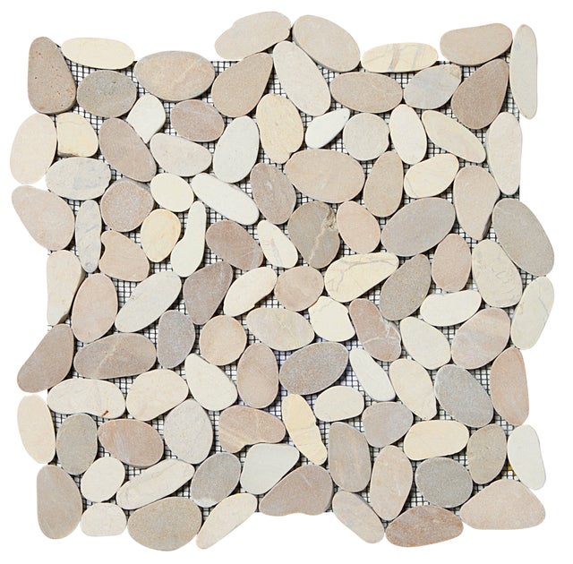 Galets blanc/beige l.30 x L.30 cm