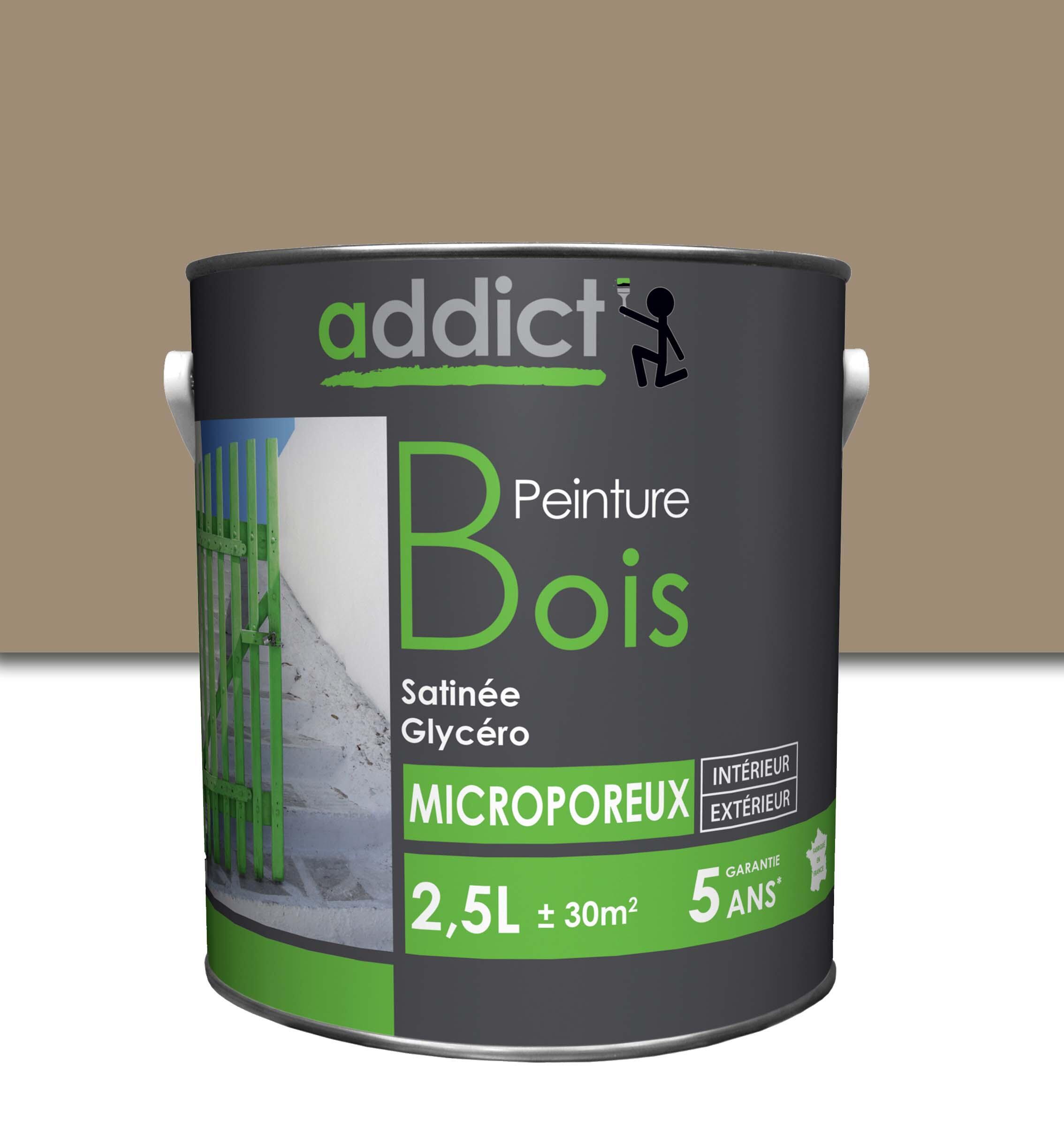 Peinture Spéciale Bois Glycéro – RAL 3019 Rouge Basque – Satin – 0,5L – Addict Micropore