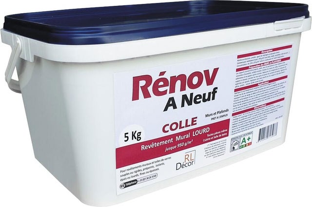 Colle pour revêtement mural lourd 5 kg - RENOVANEUF