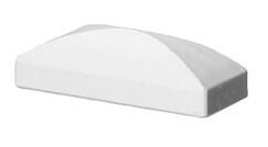 5 chapeaux PVC pour lisse blanc L.120 x l.30 mm