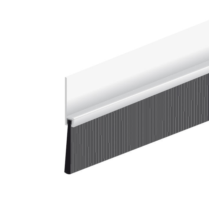 Bas de porte brosse alu IBS 80 Long.2,5 m | Bricoman