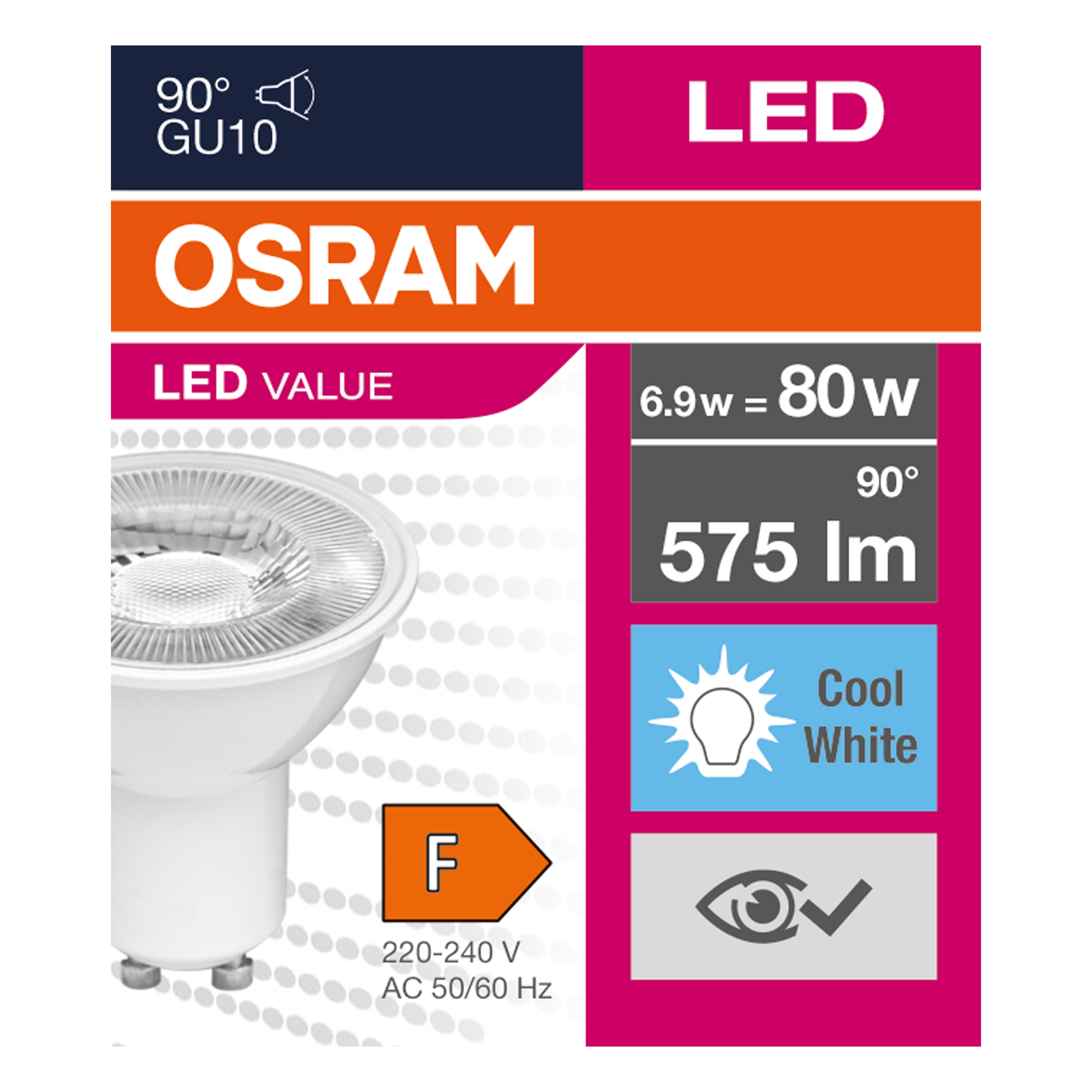 Żarówka LED GU10 6,9 W 575 lm Neutralna biel Osram - 3