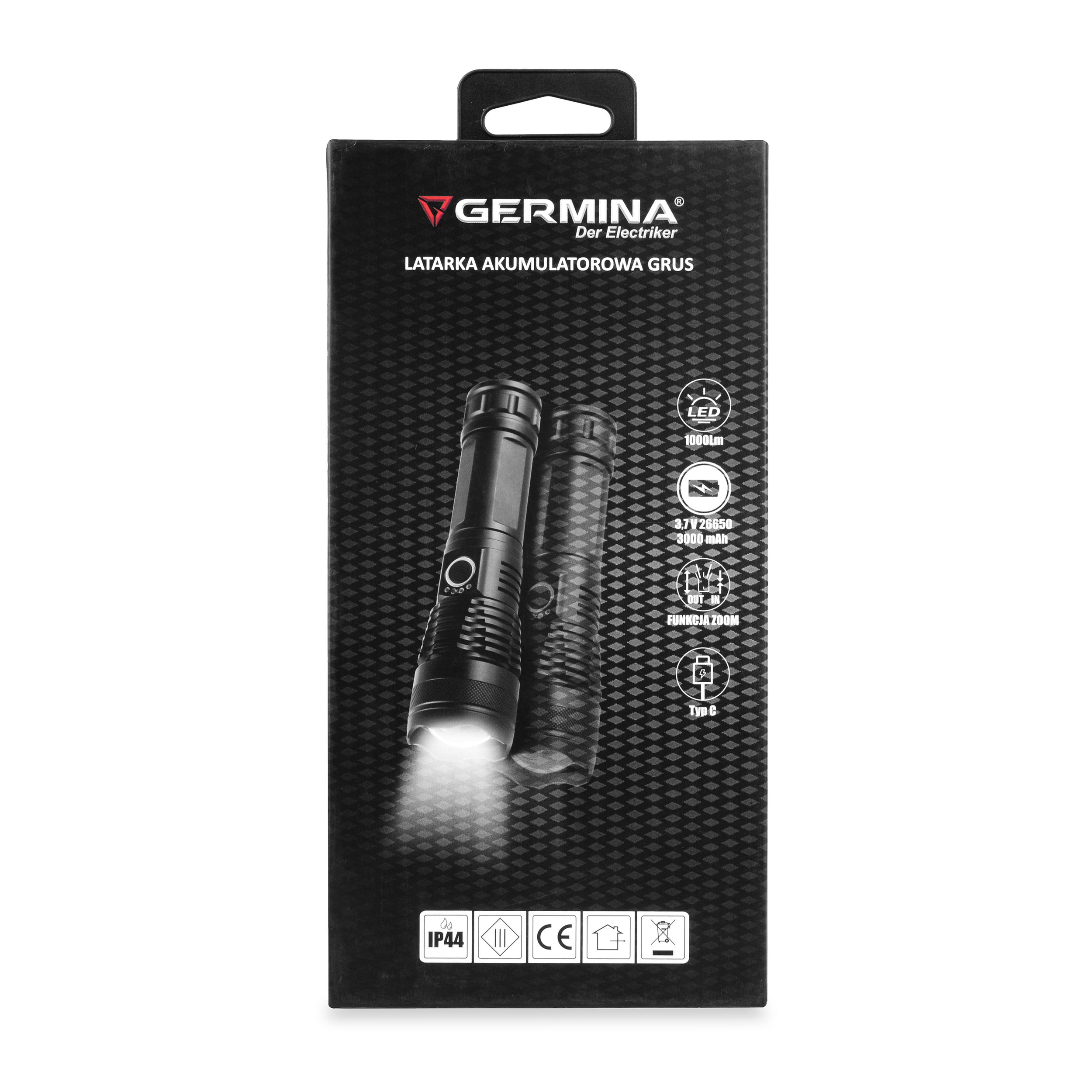 Latarka akumulatorowa 1000lm GRUS GERMINA - 3