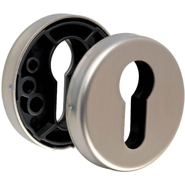 Jeu de 2 rosaces de fonction LC inox cylindre