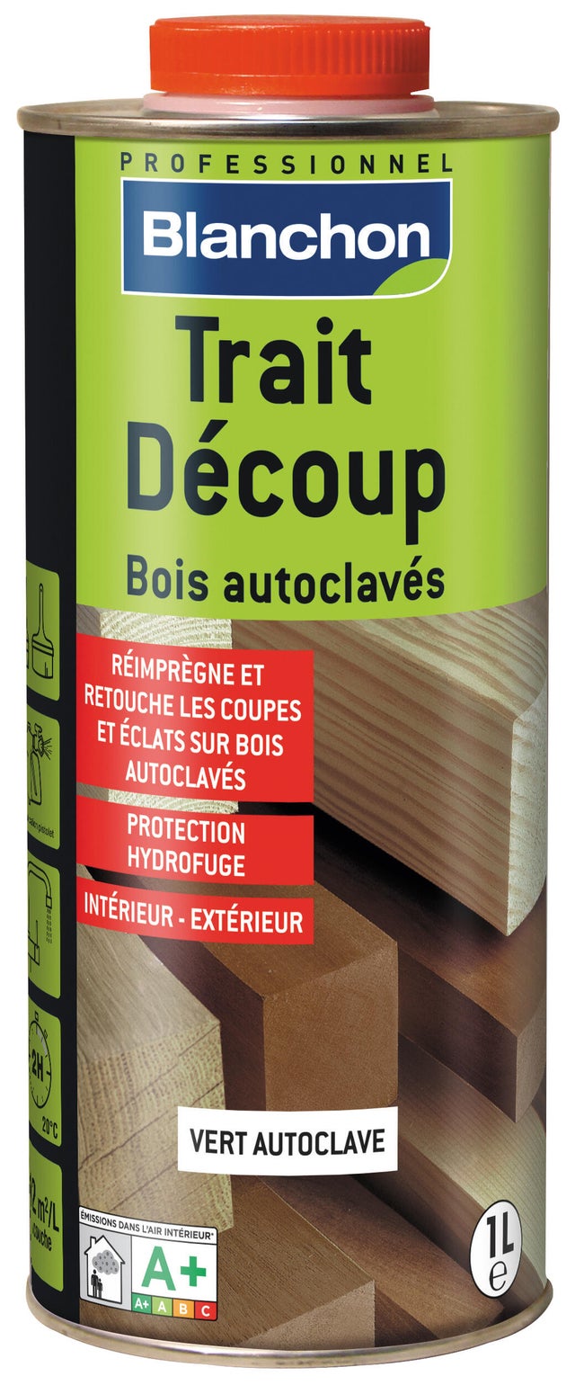 Traitement bois autoclave intérieur / extérieur brun 1 L Trait'Découp - BLANCHON