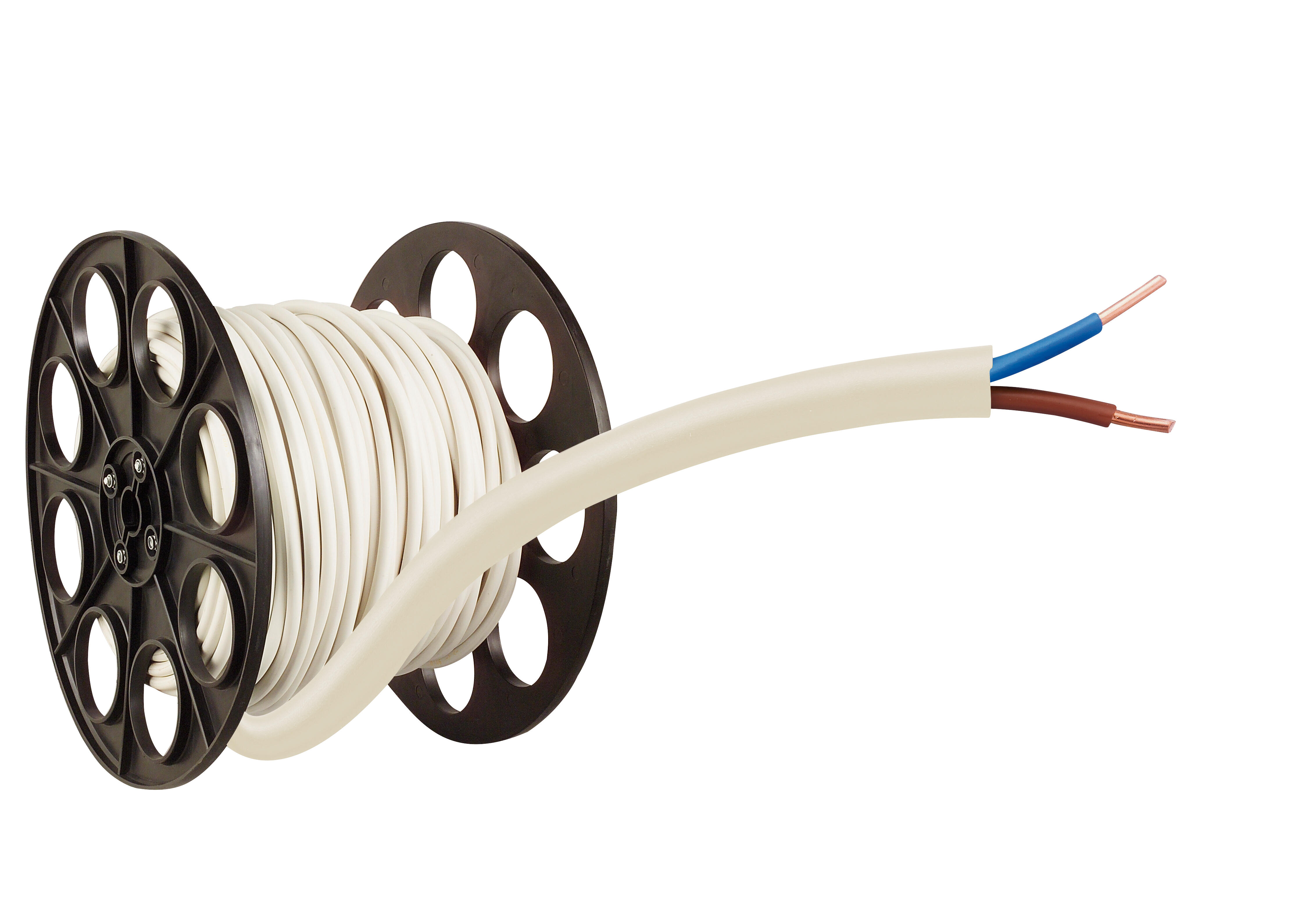 Câble électrique HO5VVF 2x1,5 mm² blanc 5 m - 2