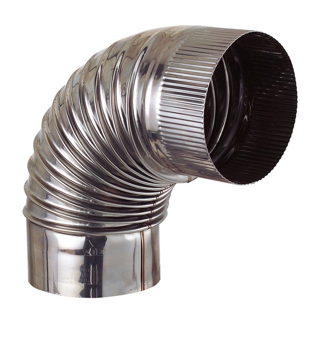 Coude plissé 90° Inox diamètre 200 mm 