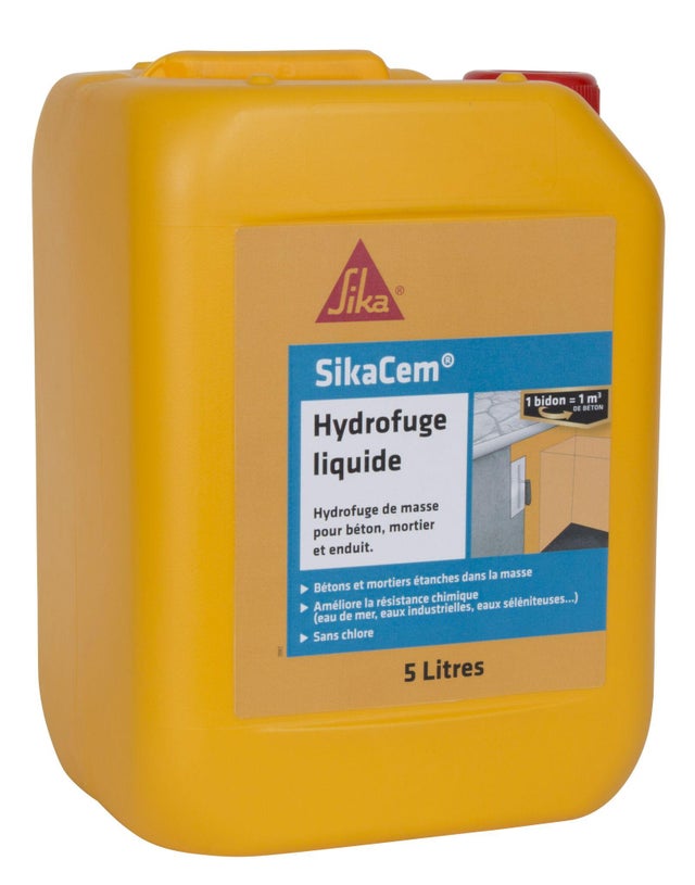Hydrofuge pour béton et mortier 5L Sika hydrofuge - SIKA