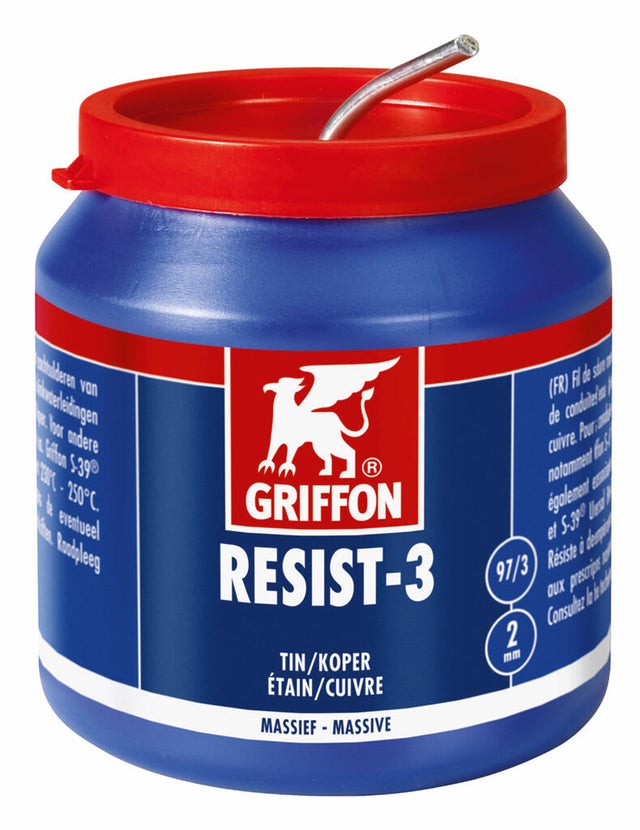 Fil plein Sn-Cu Diam.2 mm 500gr Resist 3 - GRIFFON