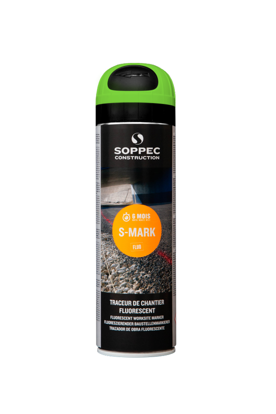 Traceur de chantier vert fluorescent Soppec 500 ml - TECHNIMA