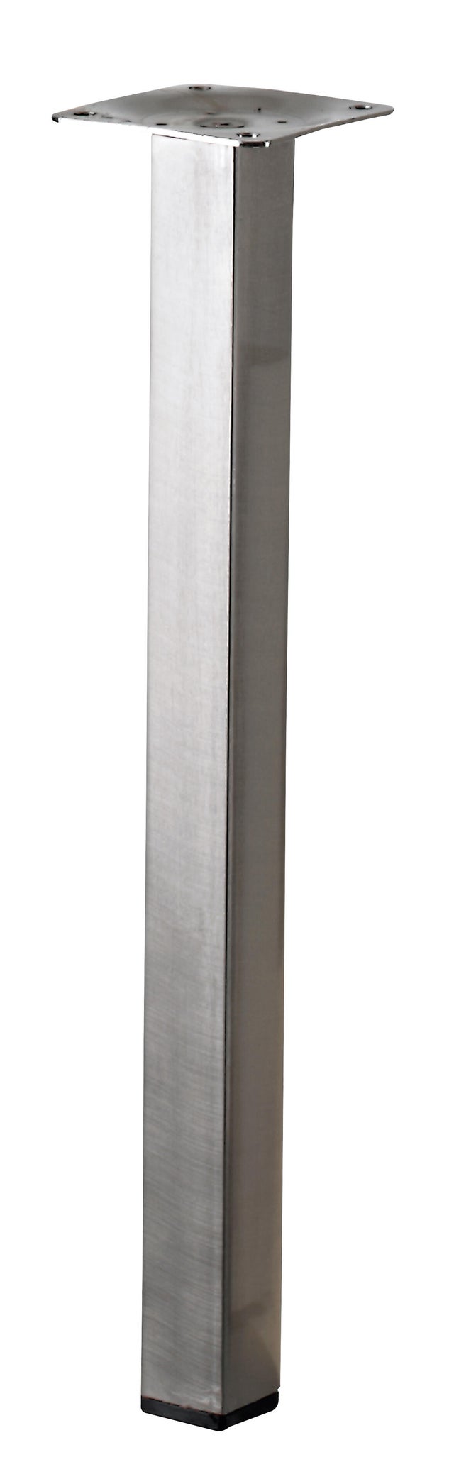 Pied de meuble carré en acier H.30 cm gris - HETTICH