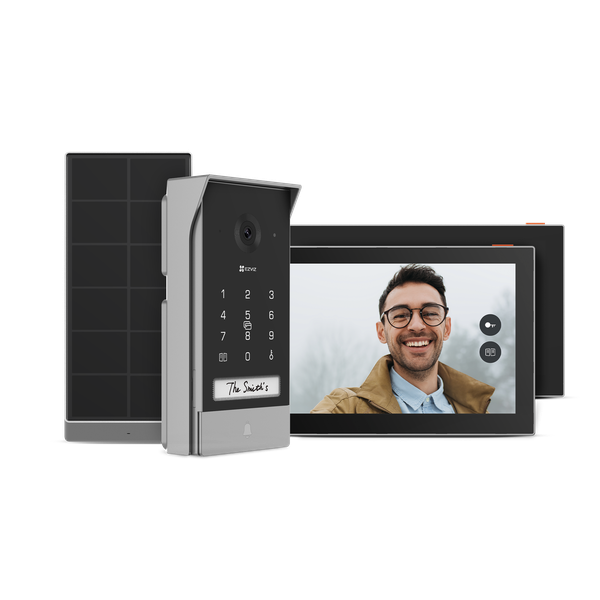 EZVIZ présente maintenant l'EP7, une nouvelle innovation de la série qui comprend un clavier intégré, une batterie amovible, un panneau de chargement solaire compatible et une stabilité Wi-Fi améliorée. Le visiophone connecté EP7 est peut-être la meilleure option que vous puissiez trouver sur le marché pour moderniser votre ancien système d'interphone. Il vous permet de contrôler à la fois le portail de la voiture et la porte d'entrée, et utilise la technologie Wi-Fi HaLow™ pour rester fortement connecté au moniteur intérieur malgré une longue portée de transmission et des murs épais, tout en optimisant 
intelligemment l'utilisation de sa batterie.						
								 - 0