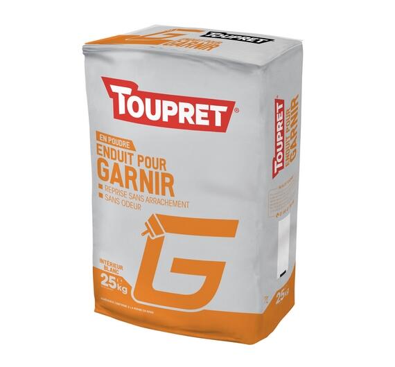 Enduit garnissant en poudre intérieur 25 kg - G TOUPRET