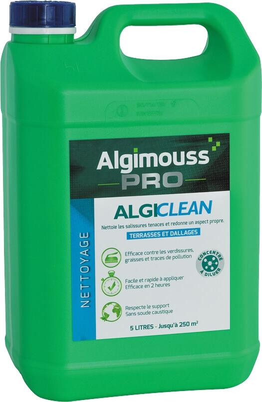 Nettoyant dégraissant terrasses et dallages ALGICLEAN 5L