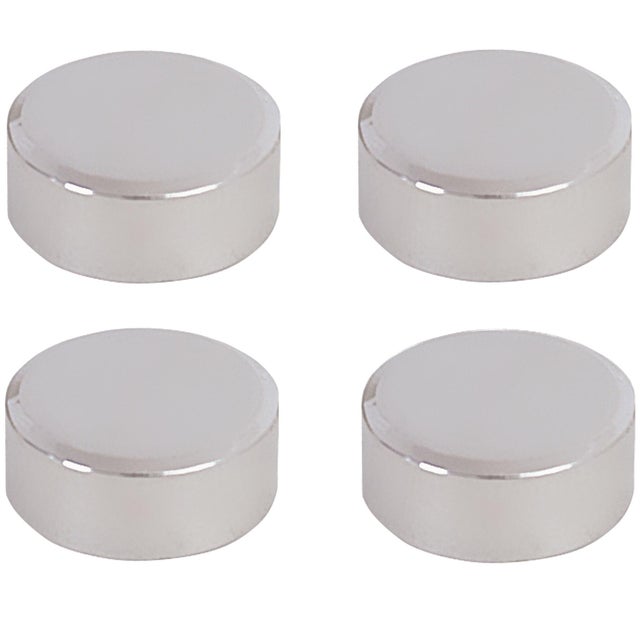 Fixations miroirs rondes chromées Diam.20 mm lot de 4