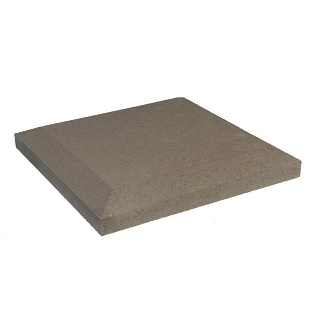 Chapeau plat de pilier gris l.43 x P.43 cm