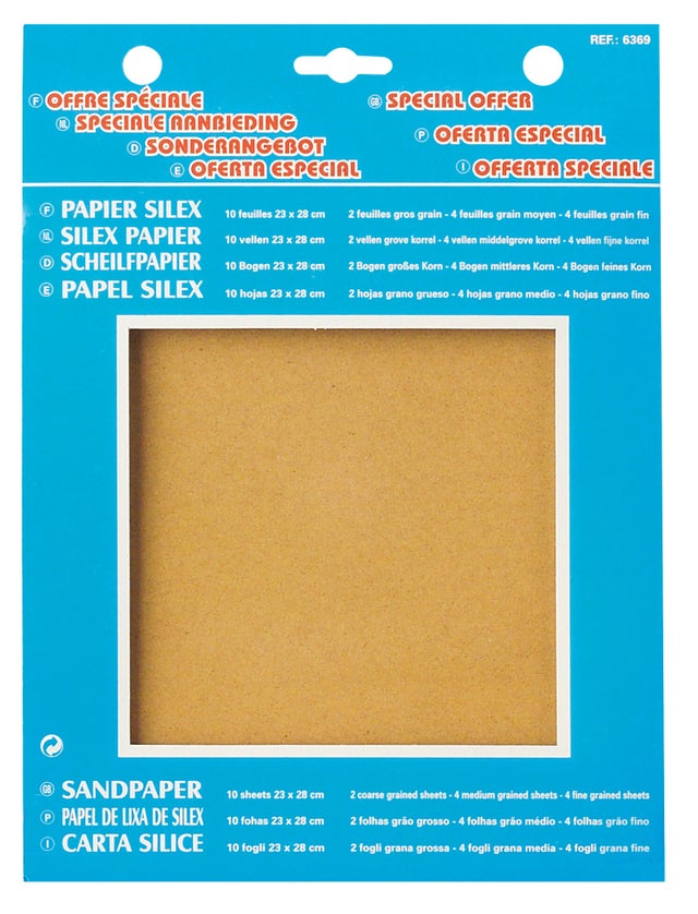 Papier abrasif lot de 10