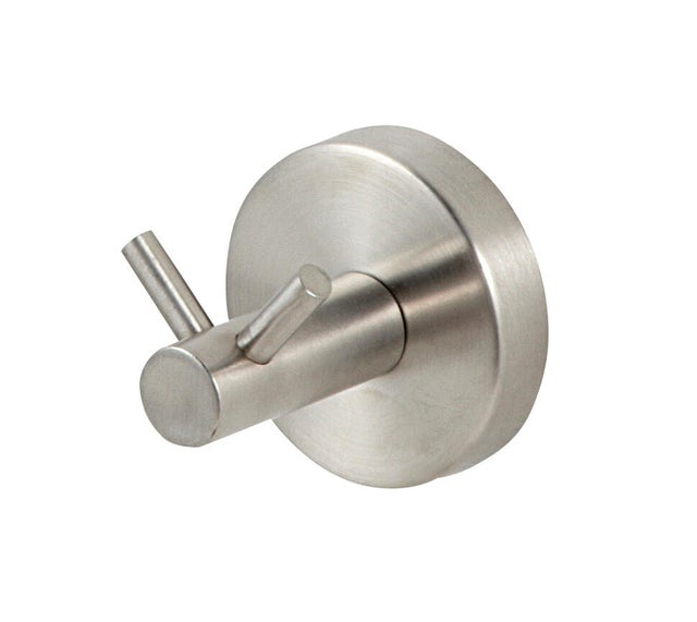 Patère duo en inox mat