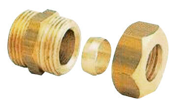 Raccord bicône M.15X21(1/2'') cuivre à compression Diam.14 mm