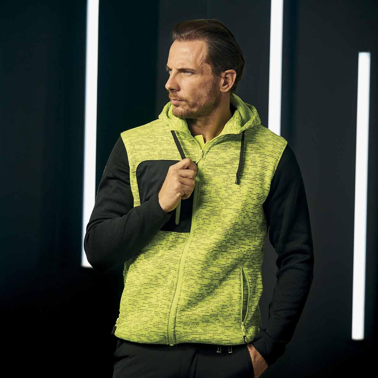 Sweat de travail jaune fluo T.M - U POWER - 4