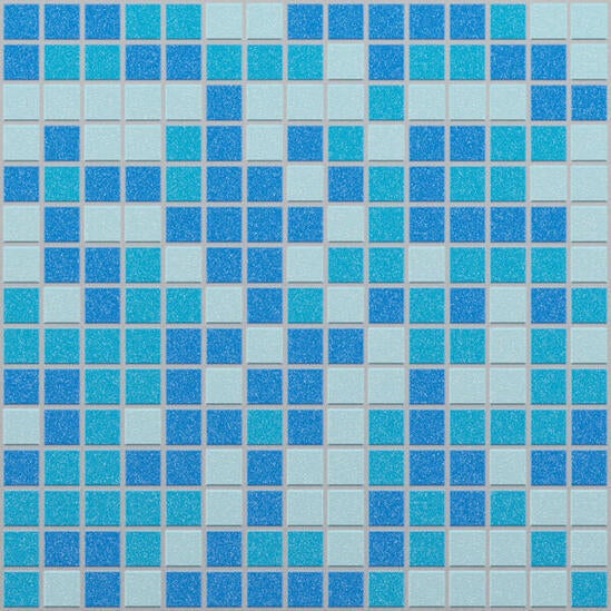 Mosaïque piscine L.32,70 x l.32,70 cm - Pool Mix bleu