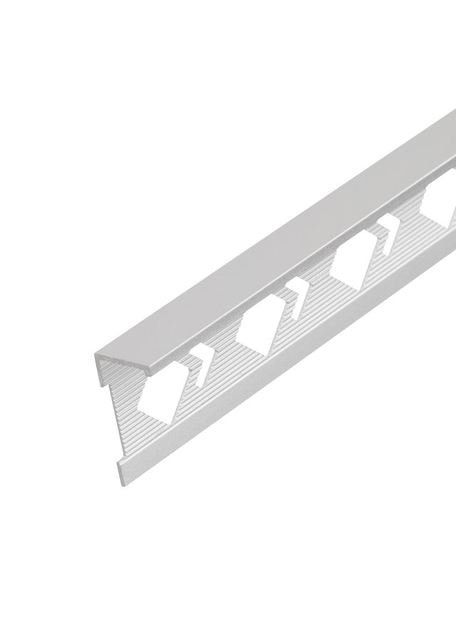 Profilé de finition carrelage équerre Ep.12,5 mm aluminium mat gris L.2,50 m