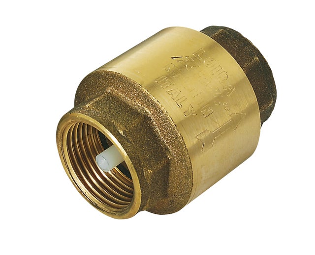 Clapet de retenue universel corps en laiton, axe plastique 20 x 27 (3/4