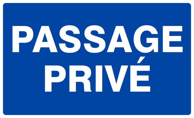 Panneau passage prive L.330xl.200 mm