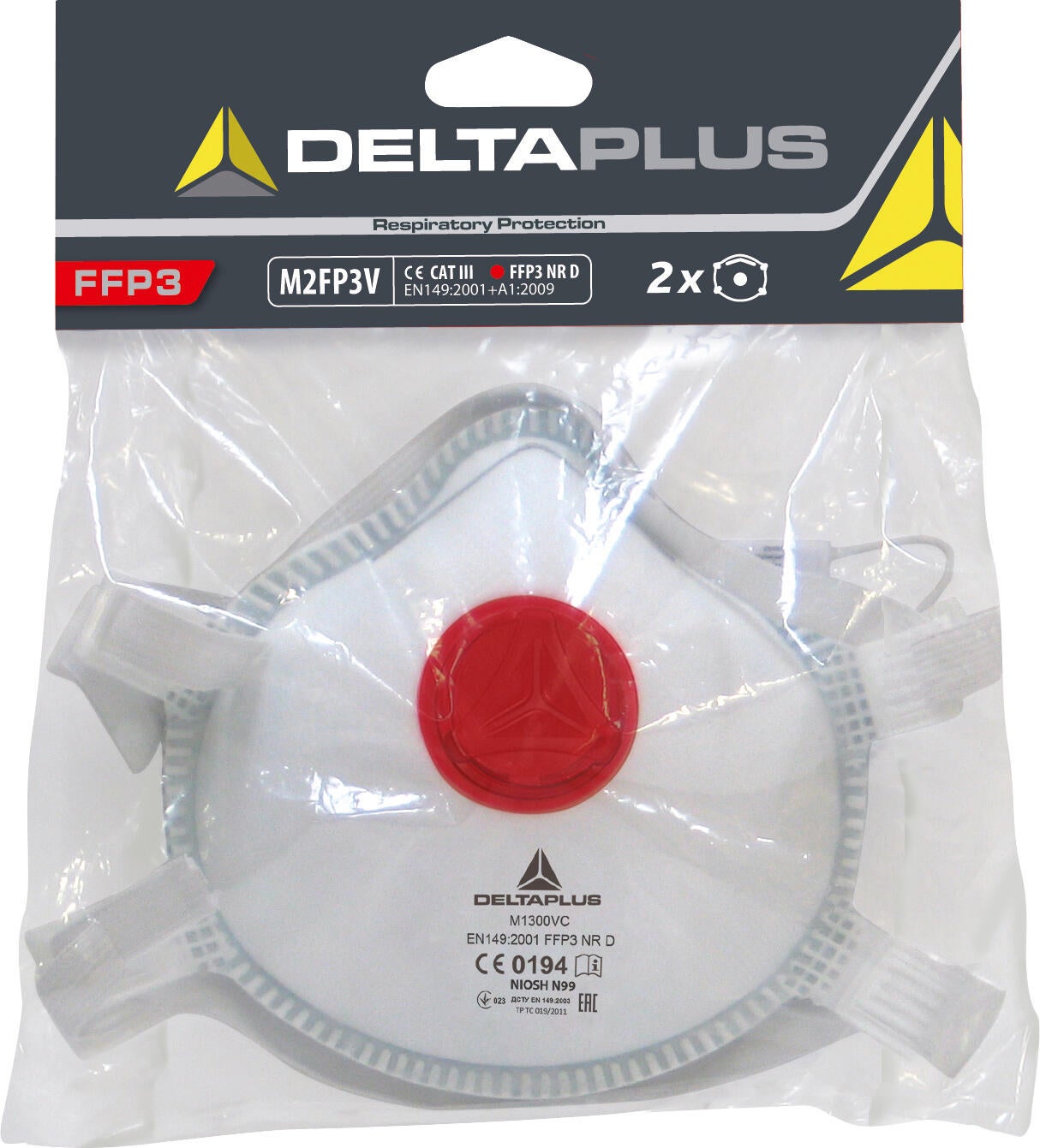 Masque respiratoire jetable FFP3 lot de 2  - DELTA PLUS - 2