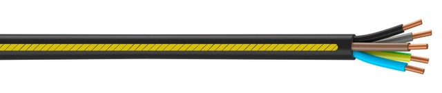 Câble électrique R2V 5G 2,5 mm² au mètre - NEXANS