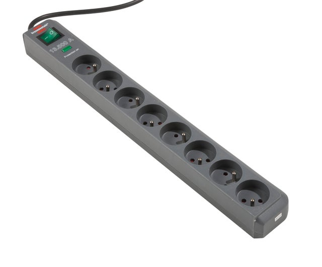 Multiprise parasurtenseur 8 prises avec interrupteur