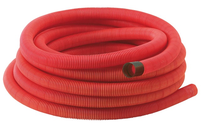Gaine TPC rouge Diam.63 mm couronne Long.25 m