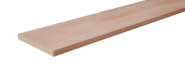 Tablette hêtre européen C/C abouté 2 bords droits 18 x 500 mm Long.2 m - SOTRINBOIS